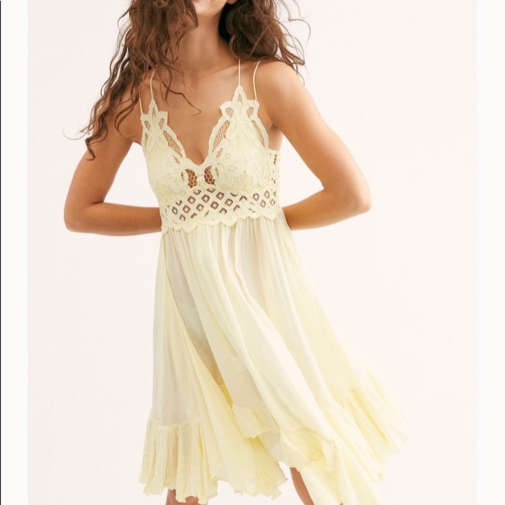 NWT Free People Adela Dress in Daffodil Size small